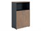 Шкаф ПРАКТИК NW 1280/2 полузакрытый темный орех/антрацит К35599351217 - фото 709619