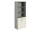 Шкаф ПРАКТИК NW 2080/2 полузакрытый белое дерево/серый К35599352018 - фото 709625