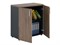 Шкаф ПРАКТИК NW 0880 закрытый темный орех/антрацит К35599370817 - фото 709633