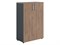 Шкаф ПРАКТИК NW 1280 закрытый темный орех/антрацит К35599371217 - фото 709640