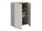 Шкаф ПРАКТИК NW 1280 закрытый белое дерево/серый К35599371218 - фото 709641