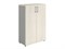 Шкаф ПРАКТИК NW 1280 закрытый белое дерево/серый К35599371218 - фото 709642