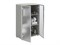 Шкаф ПРАКТИК NW 1280/2G со стеклом белое дерево/серый К35599381218 - фото 709651