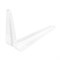 Кронштейн угловой с ребром, 75 х 100 мм, белый Сибртех 94014 - фото 727922