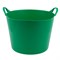 Ведро гибкое сверхпрочное, 40 л, зеленое, Сибртех 67506 - фото 729357