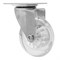 Колесо ПУ прозрачное поворотное d-75 мм, крепление платформенное Сибртех 68733 - фото 729987