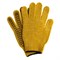 Перчатки трикотажные усиленные, гелевое ПВХ-покрытие, 7 класс, желтые Сибртех 68180 - фото 730258