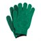 Перчатки трикотажные усиленные, гелевое ПВХ-покрытие, 7 класс, зеленые Сибртех 68184 - фото 730279