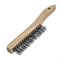 Щетка зачистная трехрядная, закаленная прямая проволока с деревянной ручкой Сибртех 74803 - фото 733144