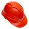Каска защитная из ударопрочной пластмассы, оранжевая Сибртех 89113 - фото 733850
