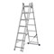 Лестница, 3 х 7 ступеней, алюминиевая, трехсекционная, Сибртех 97817 - фото 737001