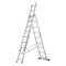 Лестница, 3 х 9 ступеней, алюминиевая, трехсекционная, Сибртех 97819 - фото 737031