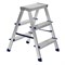 Стремянка двусторонняя 3 ступени, алюминиевая, Сибртех 97923 - фото 737842