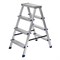 Стремянка двусторонняя 4 ступени, алюминиевая, Сибртех 97924 - фото 737851