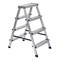 Стремянка двусторонняя 4 ступени, алюминиевая, Сибртех 97924 - фото 737852