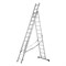 Лестница, 3 х 12 ступеней, алюминиевая, трехсекционная, Сибртех 97822 - фото 738587