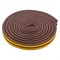 Уплотнитель резиновый, 6 м, профиль "D", коричневый Сибртех 88916 - фото 739561
