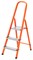 Стремянка, 3 ступени, стальной профиль, ступени сталь, оранжевая, Сибртех 97963 - фото 740136