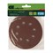 Круг абразивный на ворсовой подложке под "липучку", перфорированный, P 280, 125 мм, 5 шт Сибртех 738127 - фото 741710