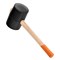 Киянка резиновая, 1130 г, черная резина, деревянная рукоятка Sparta 11161 - фото 748036