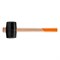 Киянка резиновая, 680 г, черная резина, деревянная рукоятка Sparta 111555 - фото 748054