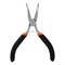 Длинногубцы изогнутые Mini, 130 мм, никелированные, авторазжим Sparta 17822 - фото 749432