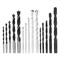 Набор сверл по бетону, металлу, дереву 4-5-6-8-10 мм, 15 шт, пластиковый бокс, цилиндрический хвостовик Sparta 725085 - фото 751455