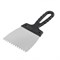 Шпатель из нержавеющей стали, 100 мм, зуб 4 х 4 мм, пластмассовая ручка Sparta 85138 - фото 752504