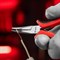Длинногубцы изогнутые Mini, 130 мм, никелированные, авторазжим, двухкомпонентные рукоятки Matrix 17812 - фото 754409