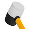 Киянка резиновая, 16 oz, черно-белая резина, фибергласовая рукоятка Denzel 7711171 - фото 795739