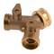 Разветвитель двухканальный, регулируемый, внешняя и внутренняя резьба 3/4, латунный Palisad 66523 - фото 800311
