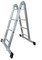 Алюминиевая двухсекционная шарнирная лестница TOR 2х4 1013313 - фото 814179