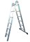 Алюминиевая двухсекционная шарнирная лестница TOR 2х6 1013315 - фото 814181