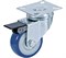 Колесо аппаратное поворотное SCvb 25 50 мм с тормозом (синяя резина) 1027149 - фото 818004