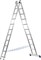 СИБИН  7 ступеней, со стабилизатором, алюминиевая, двухсекционная лестница (38823-07) - фото 91573