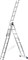 СИБИН  8 ступеней, со стабилизатором, алюминиевая, трехсекционная лестница (38833-08) - фото 91578